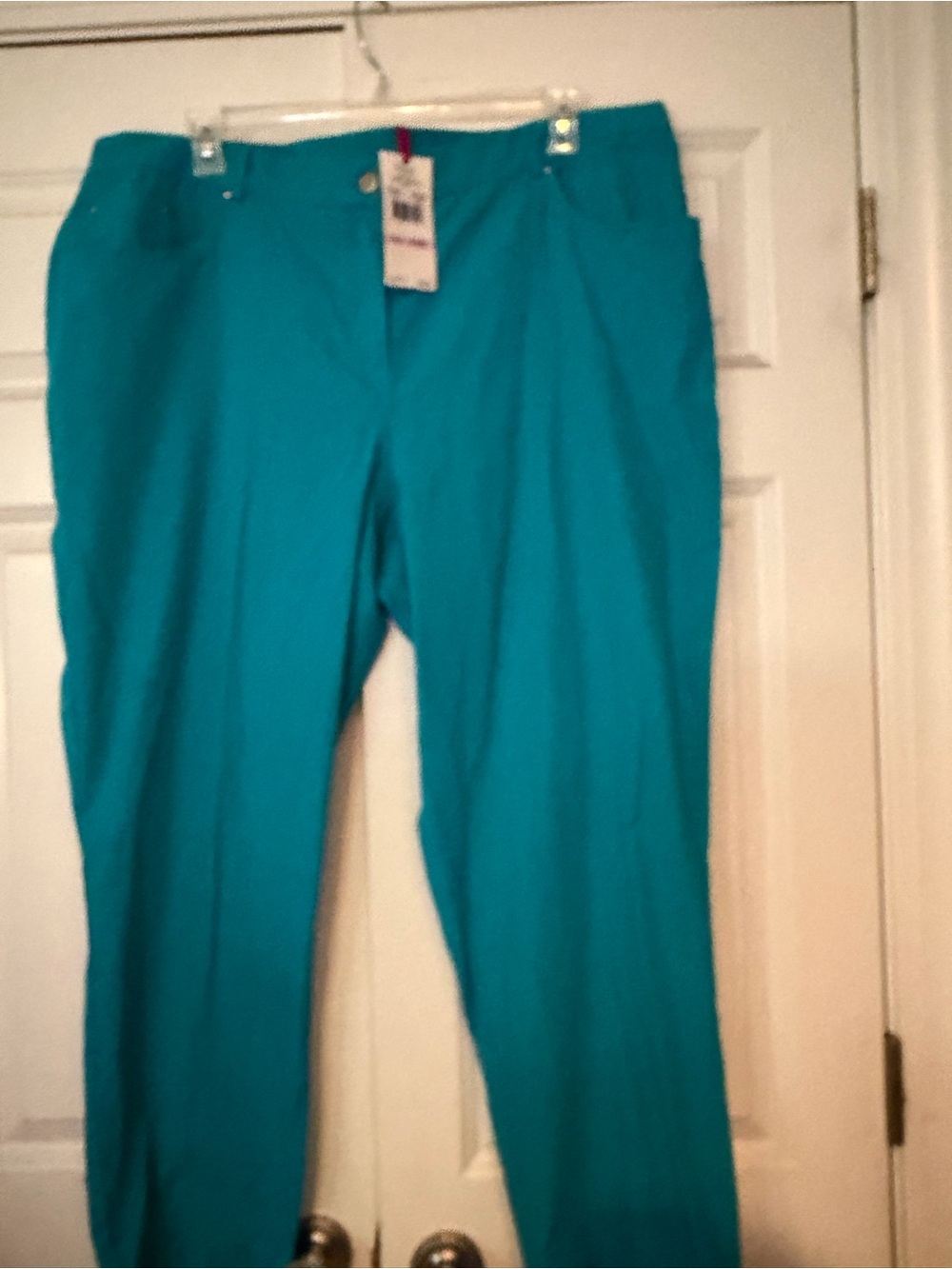 Ruby Rd. Vibrant Teal Straight Leg Jeans